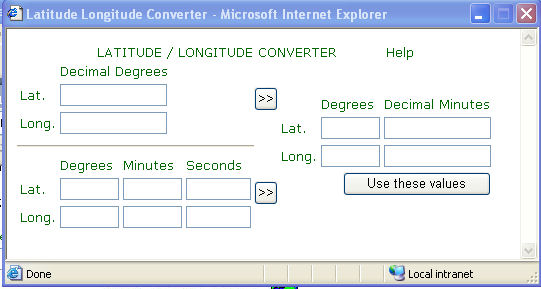 on conversion to bring up the lat long conversion popup