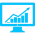 graphic of a monitor with a chart